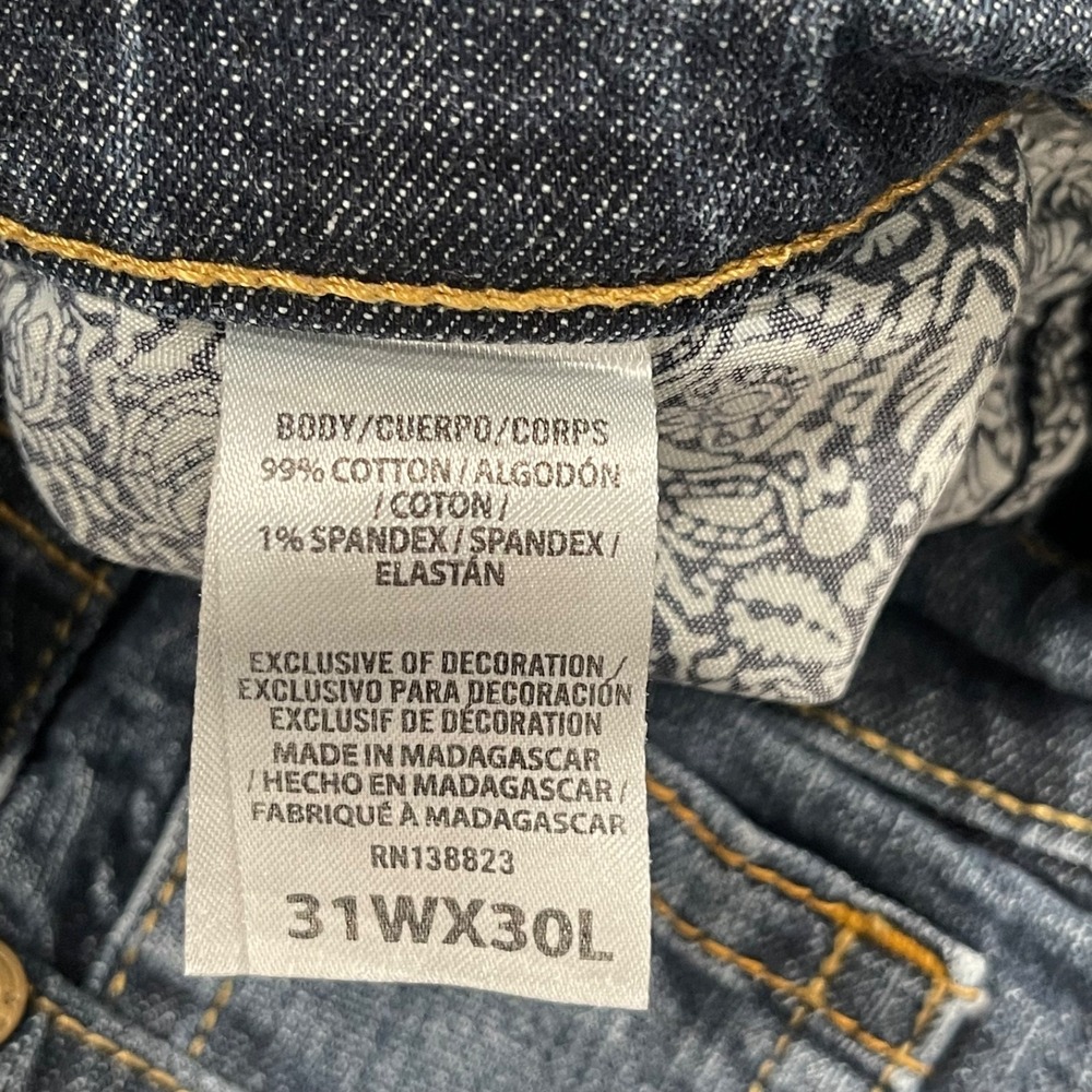 Cody James Jeans Mens 31x29 Blue Slim Straight Dark Wash Denim Western Cowboy - Picture 3 of 9